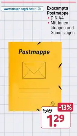 Rossmann Exacompta postmappe Angebot