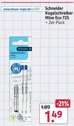 Rossmann Schneider kugelschreiber mine eco 725 Angebot
