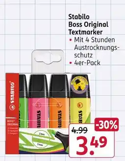 Rossmann Stabilo boss original textmarker Angebot