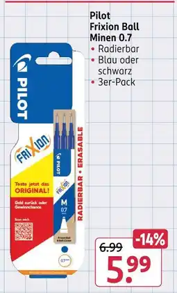 Rossmann Pilot frixion ball minen 0.7 Angebot