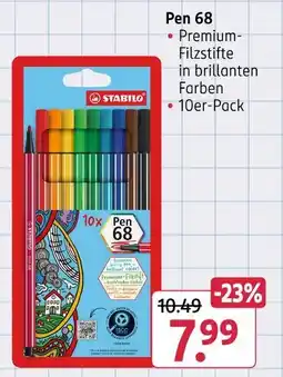 Rossmann Stabilo pen 68 Angebot