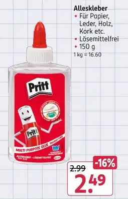 Rossmann Pritt alleskleber Angebot