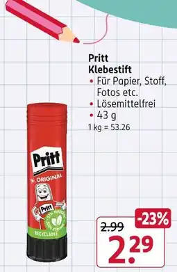 Rossmann Pritt klebestift Angebot