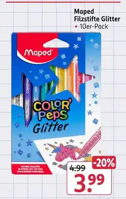 Rossmann Maped filzstifte glitter Angebot