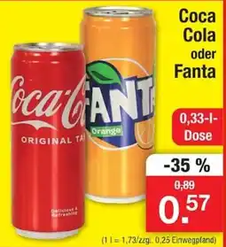 Zimmermann Coca Cola oder Fanta Angebot