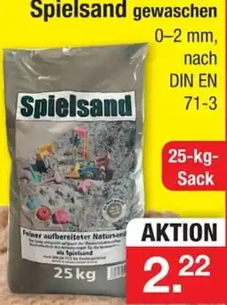 Zimmermann Spielsand gewaschen Angebot