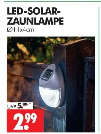 Wreesmann Led-solar-zaunlampe Angebot