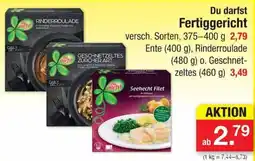 Zimmermann Du darfst Fertiggericht Angebot