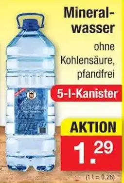Zimmermann Mineralwasser ohne Kohlensäure, pfandfrei Angebot