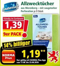 Norma Saubermax Allzwecktücher Angebot