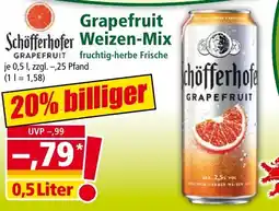 Norma Schöfferhofer Grapefruit Weizen-Mix Angebot