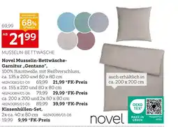 XXXLutz Novel musselin-bettwäsche-garnitur gentano ca. 135 x 200 und 80 x 80 cm Angebot