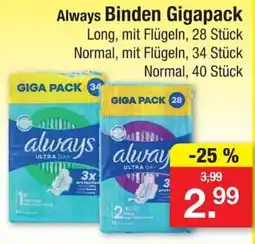Zimmermann Always Binden Gigapack Angebot