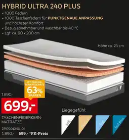 XXXLutz Taschenfederkern-matratze hybrid ultra 240 plus Angebot
