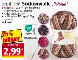Norma lana alZetta Sockenwolle Dolomiti Angebot