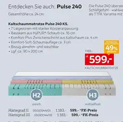 XXXLutz Kaltschaummatratze pulse 240 ks Angebot