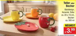 Zimmermann Teller oder Becher Obstdesign Angebot