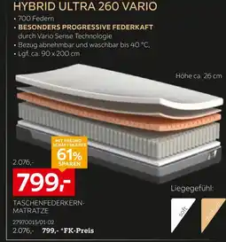 XXXLutz Taschenfederkern-matratze hybrid ultra 220 Angebot
