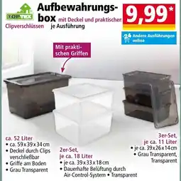 Norma Aufbewahrungsbox mit Deckel und praktischen Clipverschlüssen Angebot