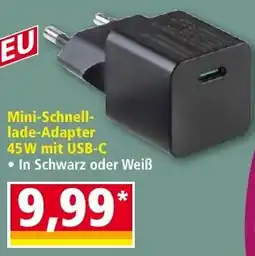 Norma Mini-Schnell-lade-Adapter 45W mit USB-C Angebot
