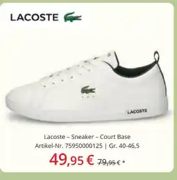 Siemes Schuhcenter Lacoste sneaker court base Angebot