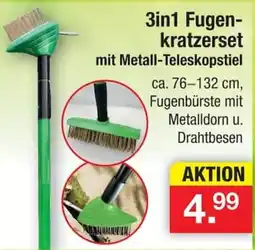 Zimmermann 3in1 Fugenkratzerset mit Metall-Teleskopstiel Angebot