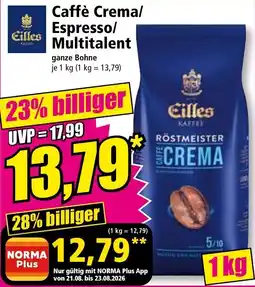 Norma Caffè Crema/Espresso/Multitalent Angebot
