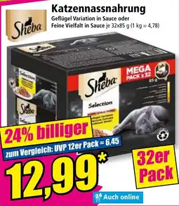 Norma Sheba Katzen Nassnahrung Angebot