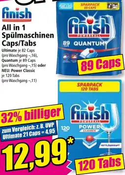 Norma finish All in 1 Spülmaschinen Caps/Tabs Angebot