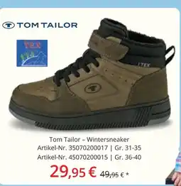 Siemes Schuhcenter Tom tailor wintersneaker Angebot