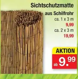 Zimmermann Sichtschutzmatte aus Schilfrohr Angebot