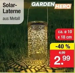 Zimmermann Solar-Laterne aus Metall Angebot