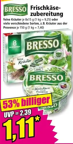 Norma BRESSO Frischkäsezubereitung Angebot