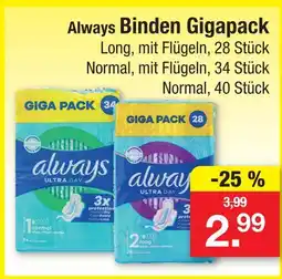 Zimmermann Always binden gigapack Angebot