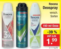 Zimmermann Rexona deospray Angebot