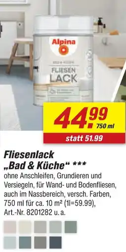 toom Baumarkt Alpina fliesenlack „bad & küche“ Angebot