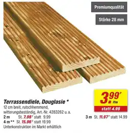 toom Baumarkt Terrassendiele, douglasie Angebot