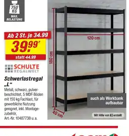toom Baumarkt Schulte regalwelt schwerlastregal „l“ Angebot