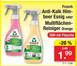 Zimmermann Frosch anti-kalk himbeer essig oder multiflächen-reiniger orange Angebot