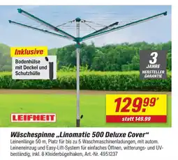 toom Baumarkt Leifheit wäschespinne „linomatic 500 deluxe cover“ Angebot