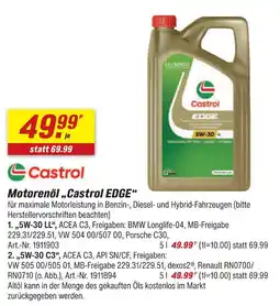 toom Baumarkt Castrol motorenöl edge 5w-30 ll Angebot