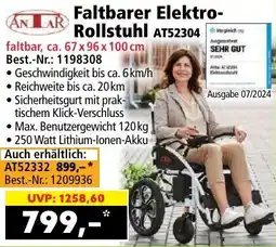 Norma Faltbarer Elektro-Rollstuhl AT52304 Angebot