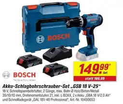 toom Baumarkt Bosch akku-schlagbohrschrauber-set „gsb 18 v-25“ Angebot