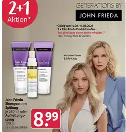 Rossmann John frieda shampoo, spülung oder aufhellungsspray Angebot