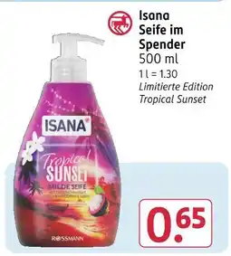 Rossmann Isana seife im spender Angebot