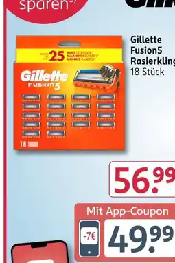 Rossmann Gillette fusion5 rasierklingen Angebot