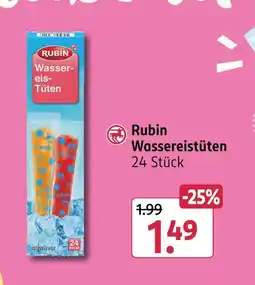 Rossmann Rubin wassereistüten Angebot