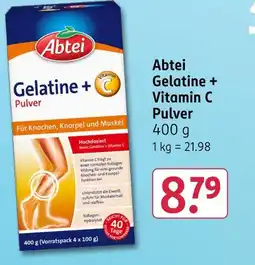 Rossmann Abtei gelatine + vitamin c pulver Angebot