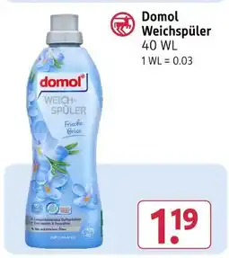 Rossmann Domol weichspüler Angebot