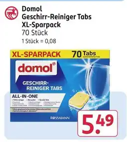 Rossmann Domol geschirr-reiniger tabs xl-sparpack Angebot